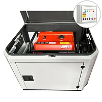 Генератор A-iPower A8000EAX в тихом зимнем кожухе 1200 RAL 7035 + блок автозапуска A-iPower 230В/400В 100А 8 ПИН