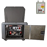 Бензиновый генератор A-iPower A7500TEA в супертихом зимнем кожухе 1400SS RAL 7024 + блок автозапуска A-iPower 400 В, 25 А