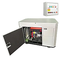 Генератор A-iPower A11000EAX в тихом зимнем кожухе 1600 RAL 7035 + блок автозапуска A-iPower 230В/400В 100А 8 ПИН