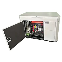 Бензиновый генератор A-iPower A11000TEAX в тихом зимнем кожухе 1600 RAL 7035 + блок автозапуска A-iPower 230В/400В 100А 8 ПИН